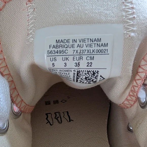 Converse All Star Coral Low Top Platform Sneakers - Picture 7 of 8